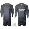 Officiële Voetbalshirt + Korte Broek Doelman Real Madrid Thuis 2021-22 Lange Mouw - Kids